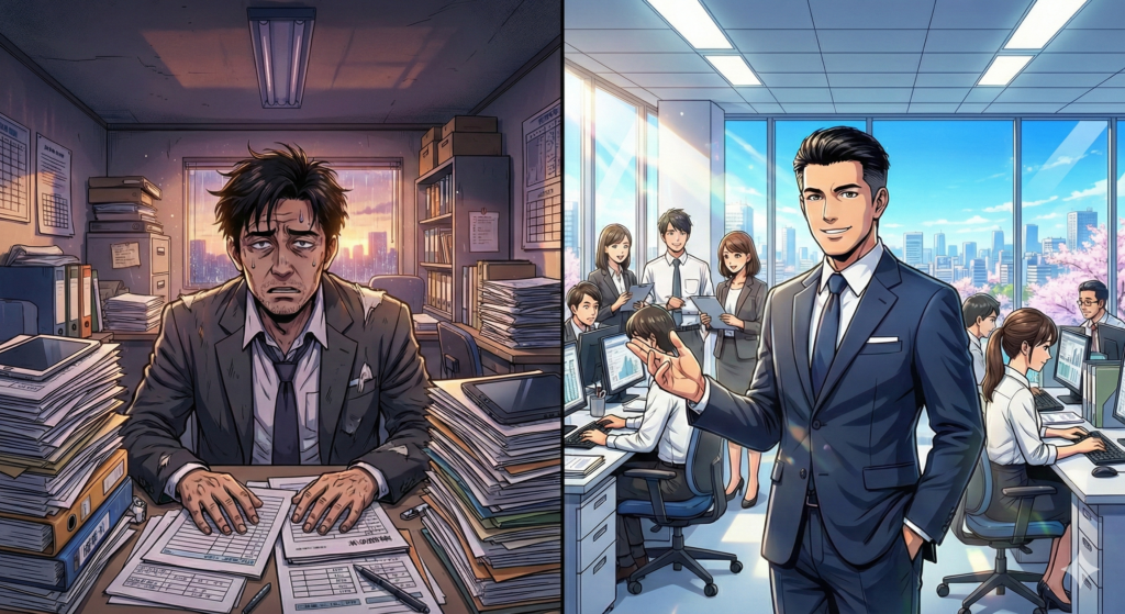 個人事務所から組織経営型事務所になるための3つのポイント関連図解イラスト