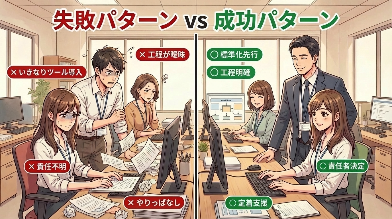 エクセルからFLOW移行3ステップイラスト