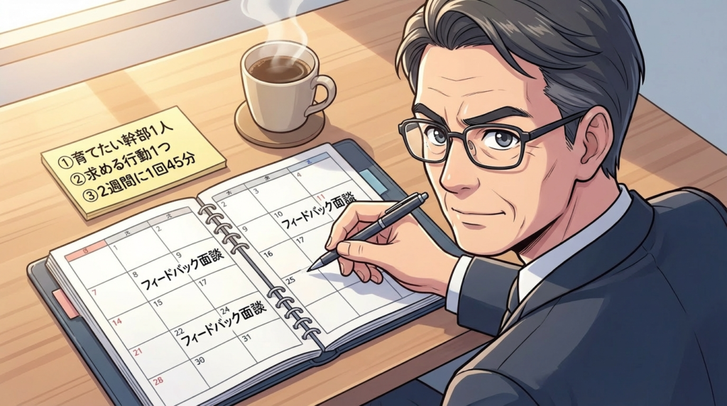 【幹部育成】社長が抱え込むほど、幹部は育|イラスト_5