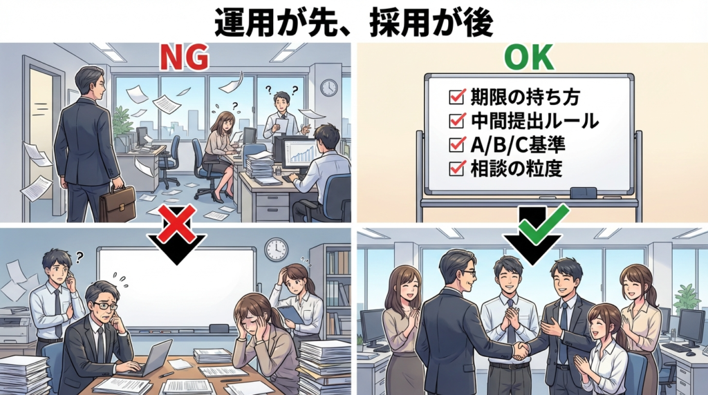 【社員に何を求めるか?】忙しい所長が組織|イラスト_4