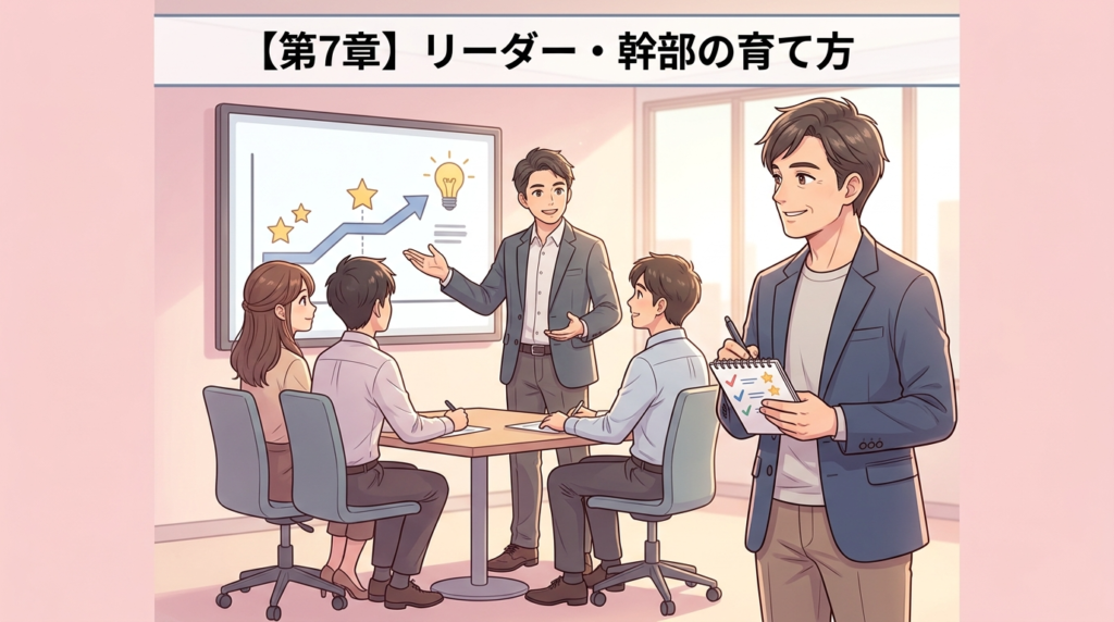 リーダー・幹部の育て方を示す第7章イラスト