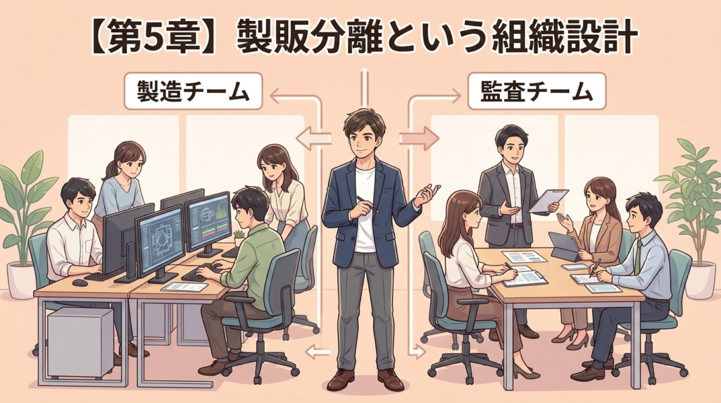 製販分離の組織設計を示す第5章イラスト