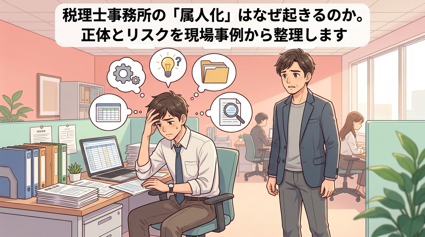 税理士事務所の属人化問題ヒーロー画像