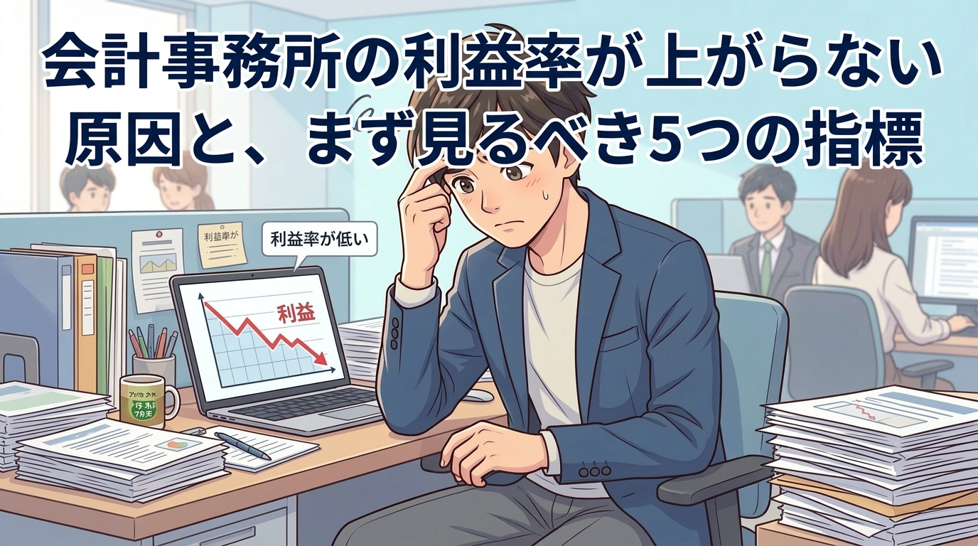 会計事務所の利益率を解説するイラスト