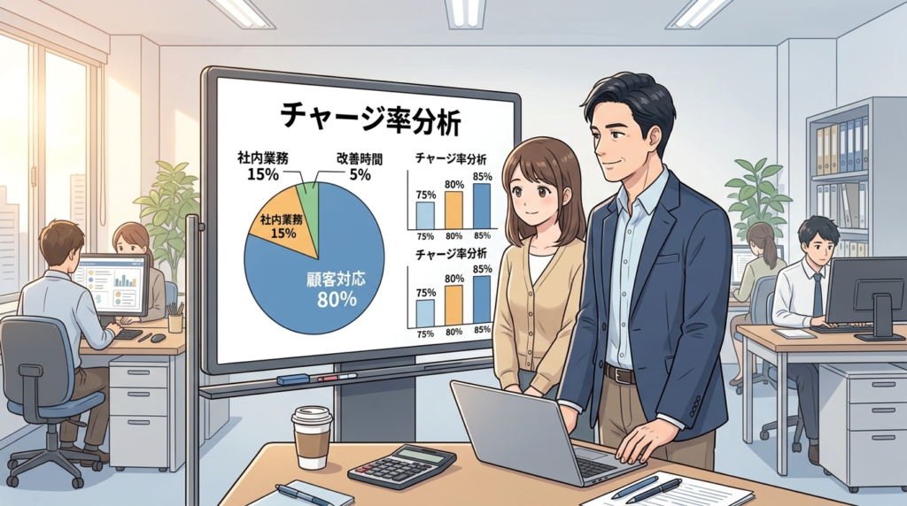 会計事務所で業務改善が進まないよくある場面のイラスト